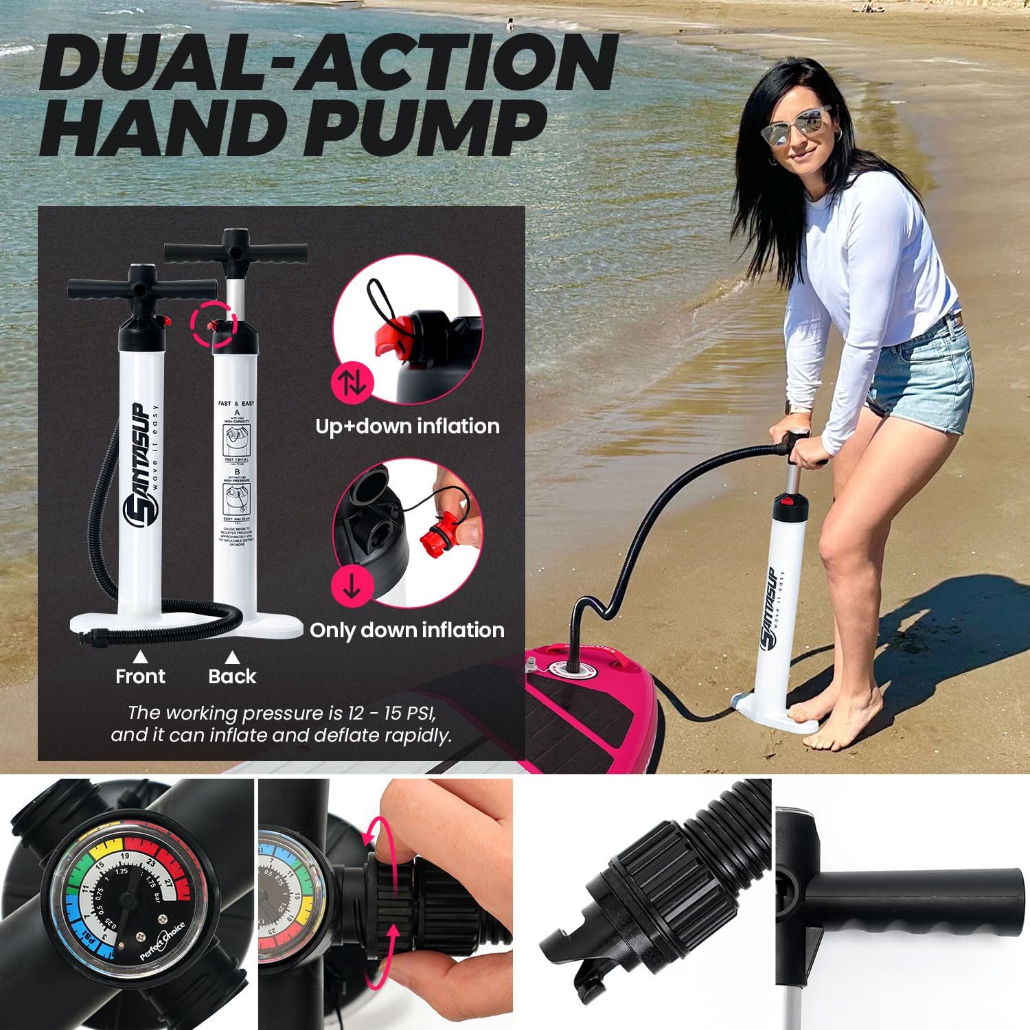 Tableau Gonflable Stand Up Paddle avec Accessoires Sup, Pont EVA antidérapant, Tableau Large 10'6