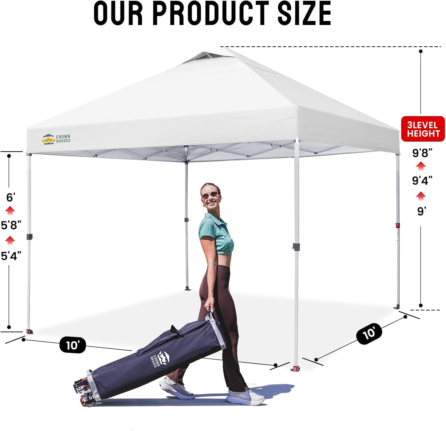 jardinite - tonnelle pliante - 3x3 m - imperméable, UPF 50+, sacs de sable