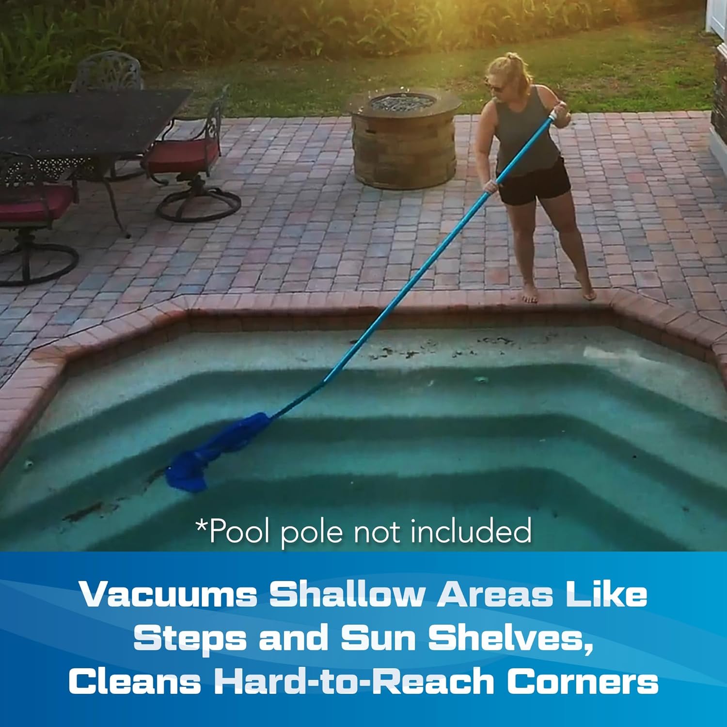 Water Tech jardinite Max Li Aspirateur de piscine, aspirateur de piscine sans fil avec moteur P30, aspirateur à main pour piscine et spa