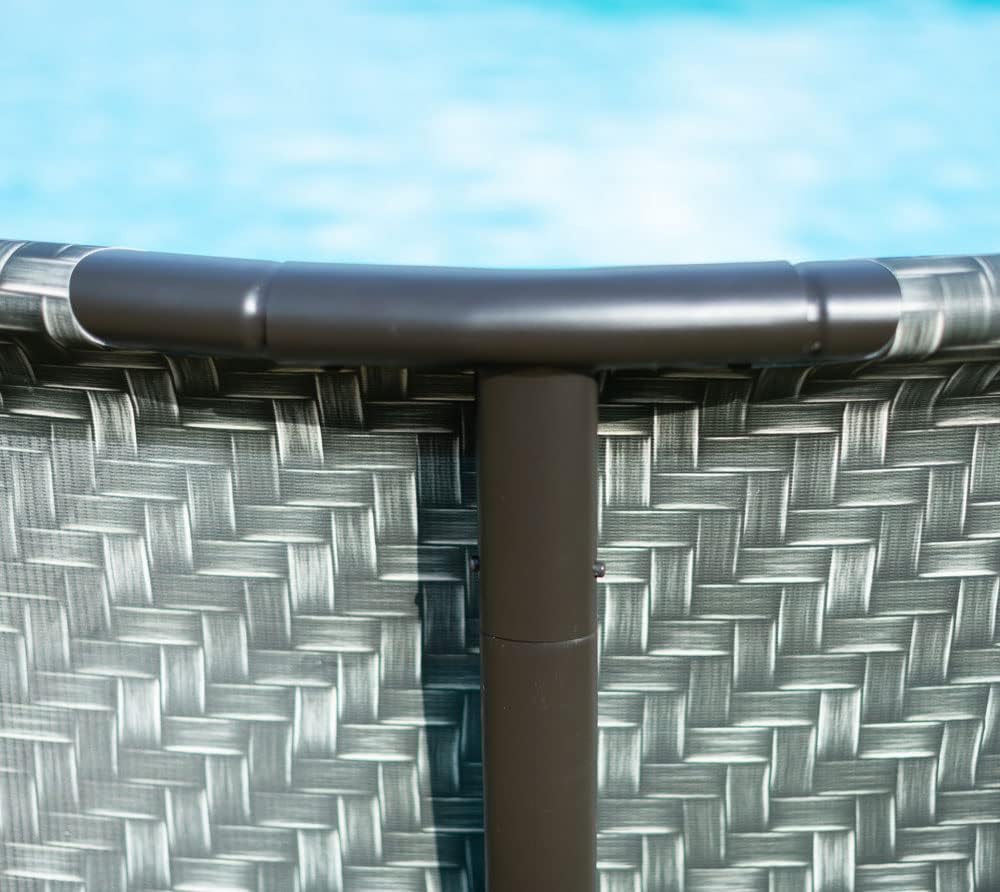 jardinite - Elite Frame rotin gris - Ø488x122 cm - Piscine hors-sol