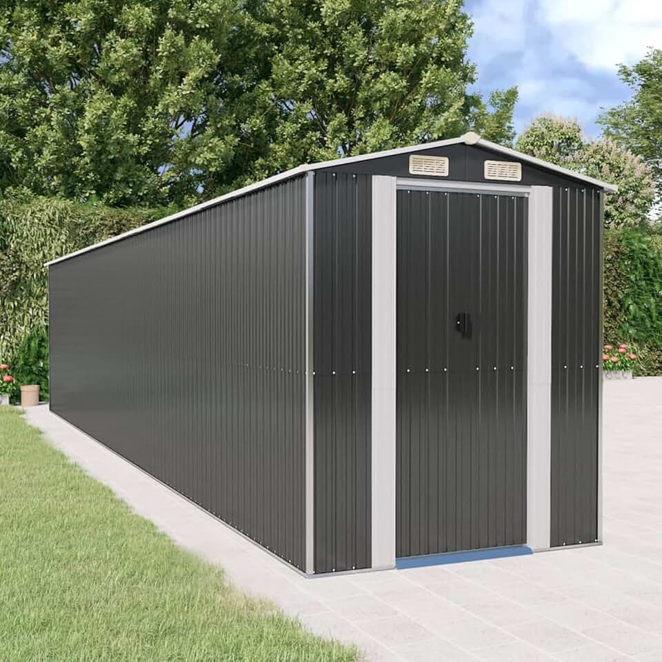 jardinite - abri de jardin extérieur acier galvanisé, 192x938x223 cm