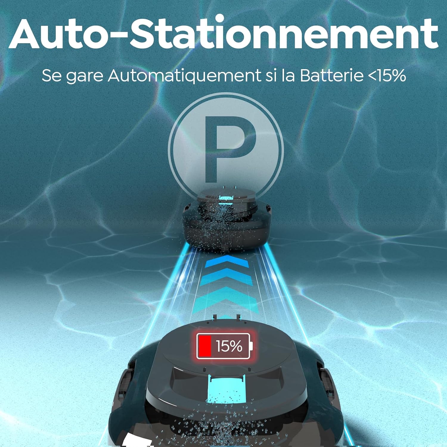 S1PRO - Robot de piscine compact, double moteur, 120 min, 100m² - S1PRO