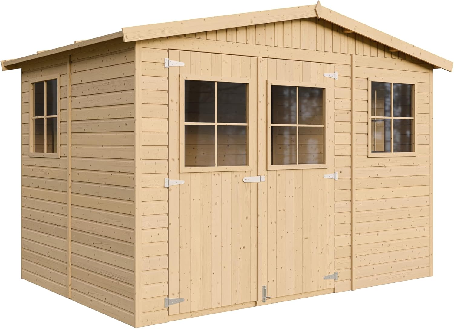 Abri de Jardin en Bois Exterieur avec Les PLANCHERS IMPRÉGNÉ- Cabane de Jardin en Pin/épicéa-H226x324x216 cm/6m2- Construction de Panneaux- Rangement pour vélos, Remise à Outils- jardinite M334+M334G