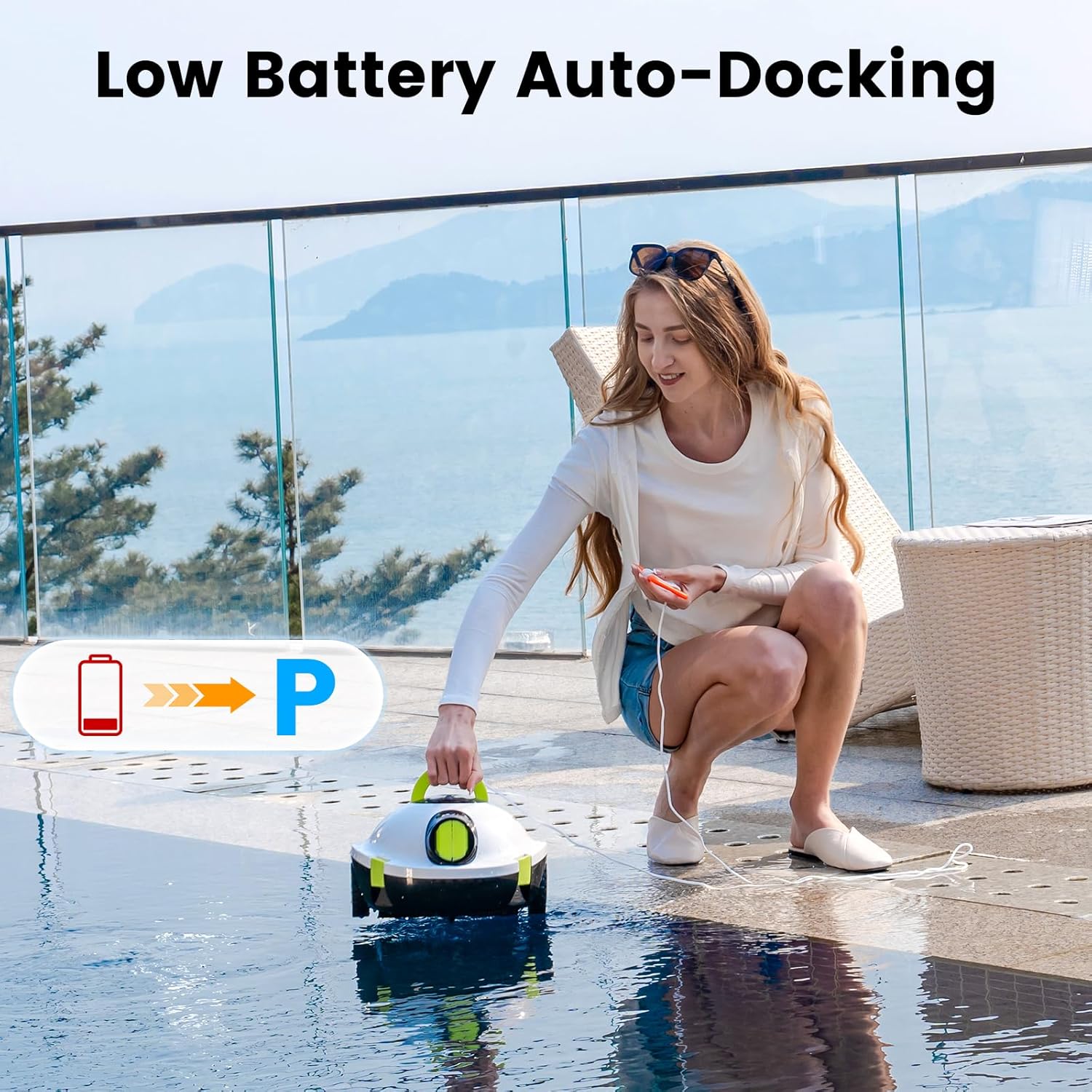 EVERCROSS - BOT série - 120㎡ - sans fil, 100min autonomie, 3L bac, IPX8