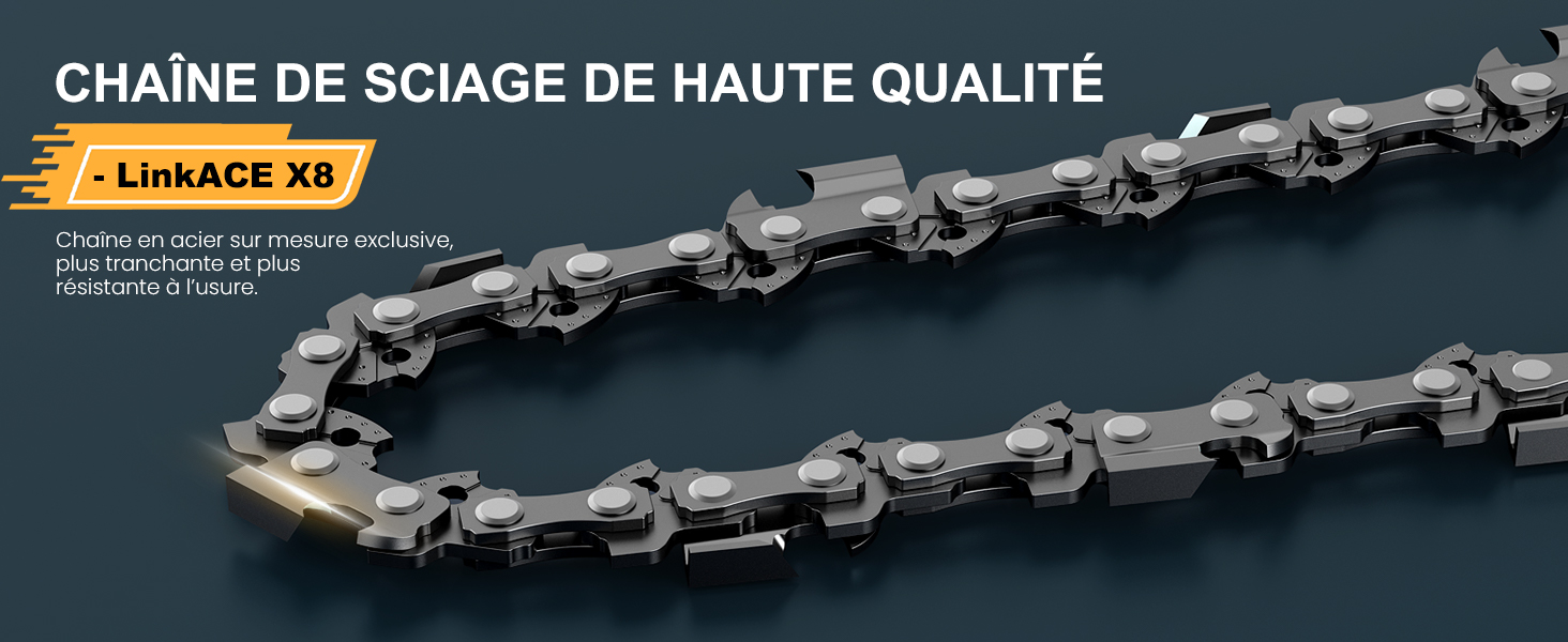 la chaîne est en métal et est en métal.
