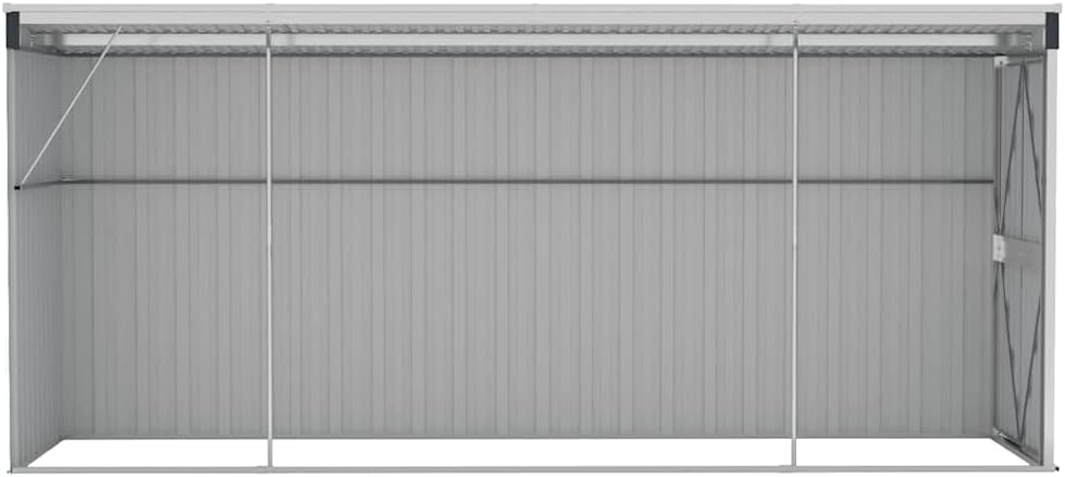 jardinite Abri de Jardin Mural Anthracite 118x382x178 cm Acier,Structures extérieures, Cabanes & abris de Jardin,316231