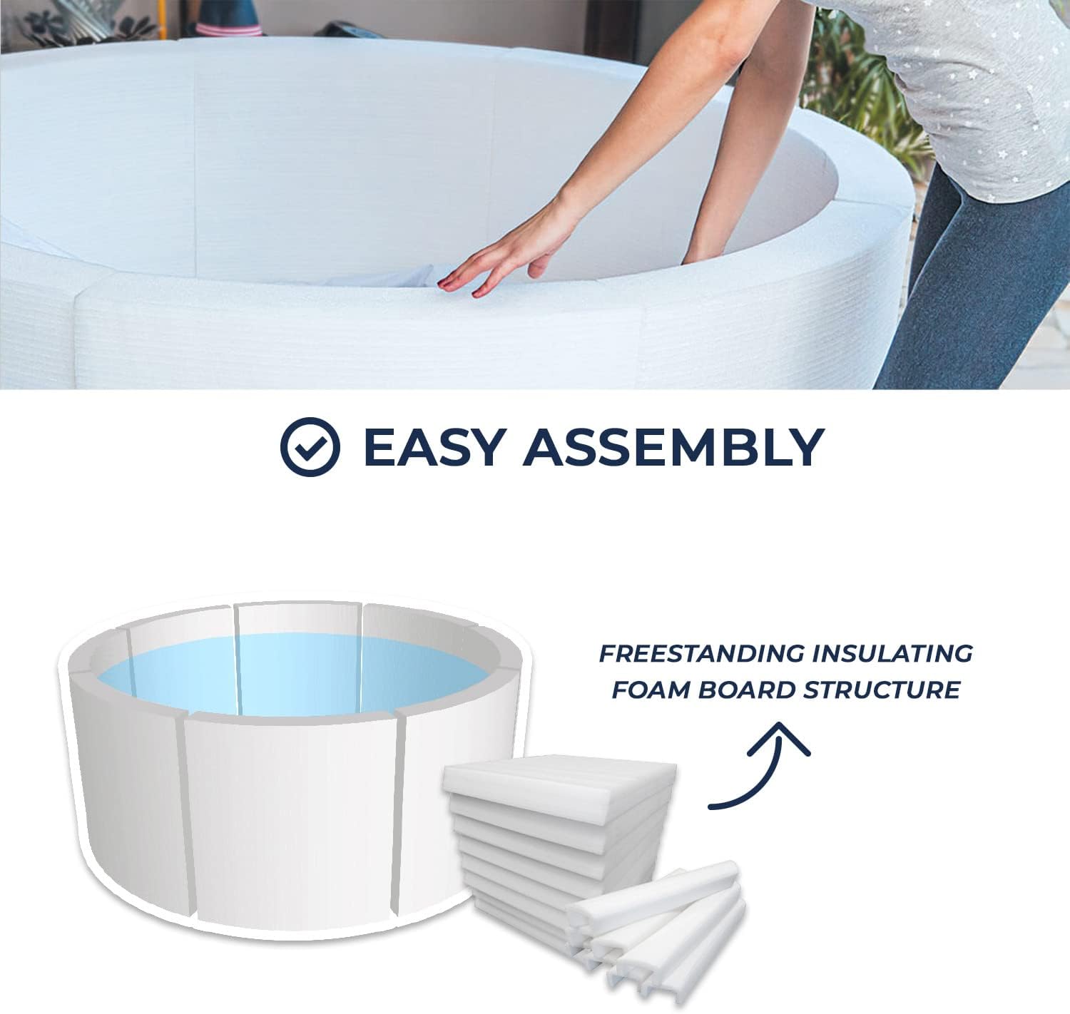 NETSPA - Vita série - spa rond 4 places, semi-rigide, mobilier inclus SP-VIP140/MOB2