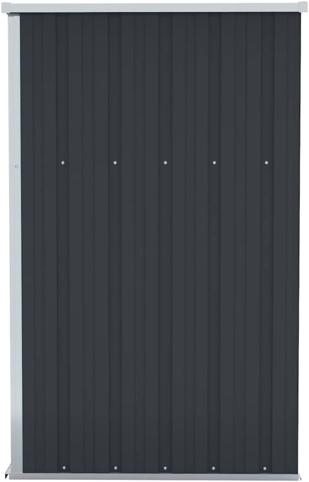 jardinite Remise de Jardin Murale Anthracite 118x100x178 cm Acier,Structures extérieures, Cabanes & abris de Jardin,316219