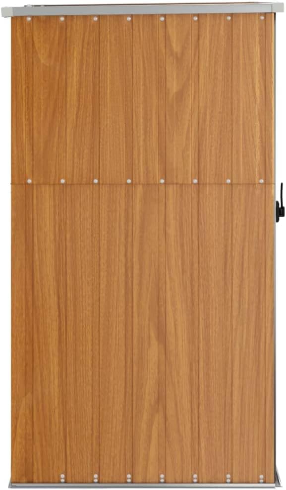Abri de Jardin - Marron 88x89x161 cm, acier galvanisé, robuste