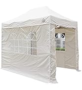 jardinite - Tonnelle pop-up 3x2m entièrement imperméable avec 4 parois latérales - Beige