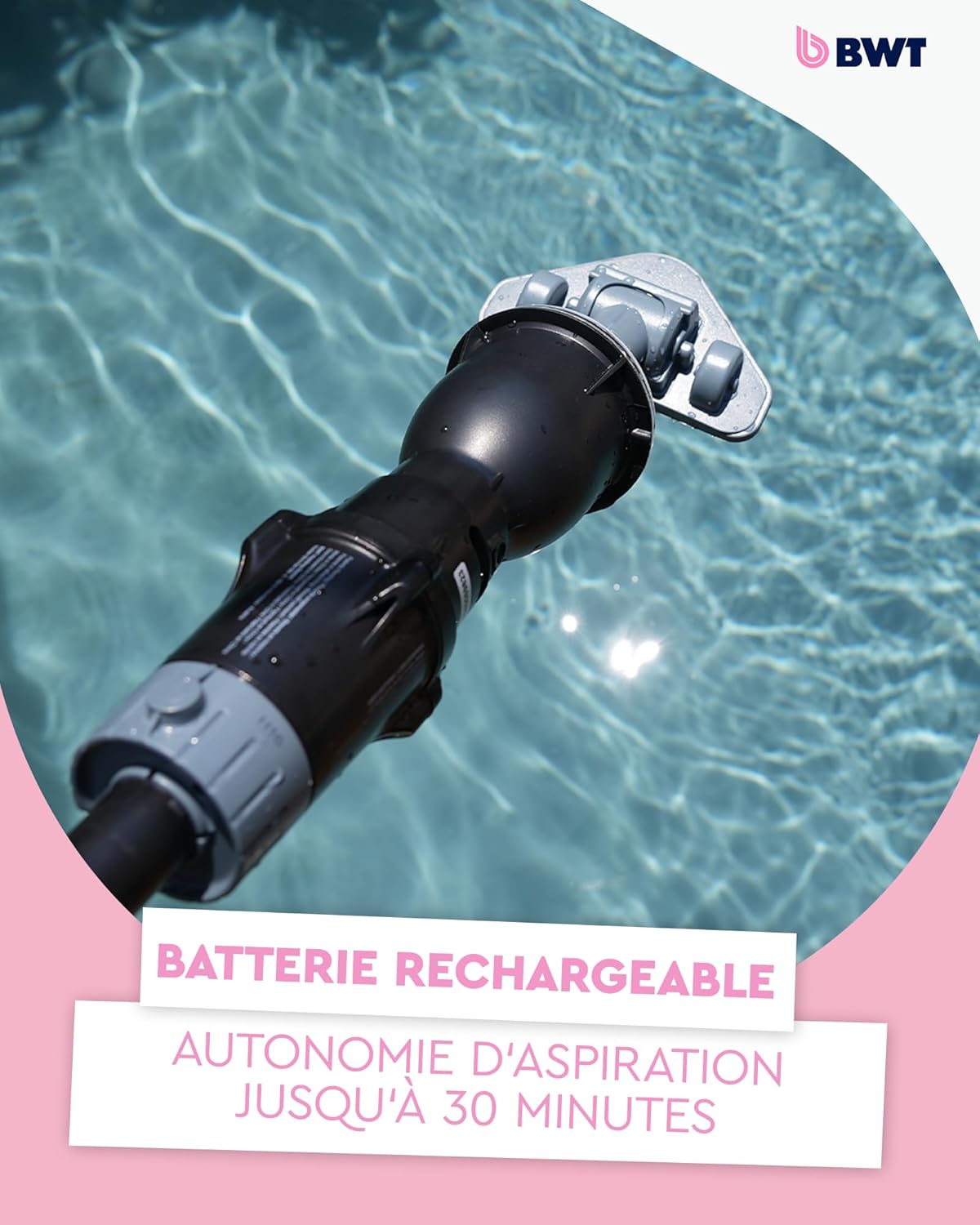 BWT - Robot piscine compact sans fil, sol et parois, grande autonomie, FSA200