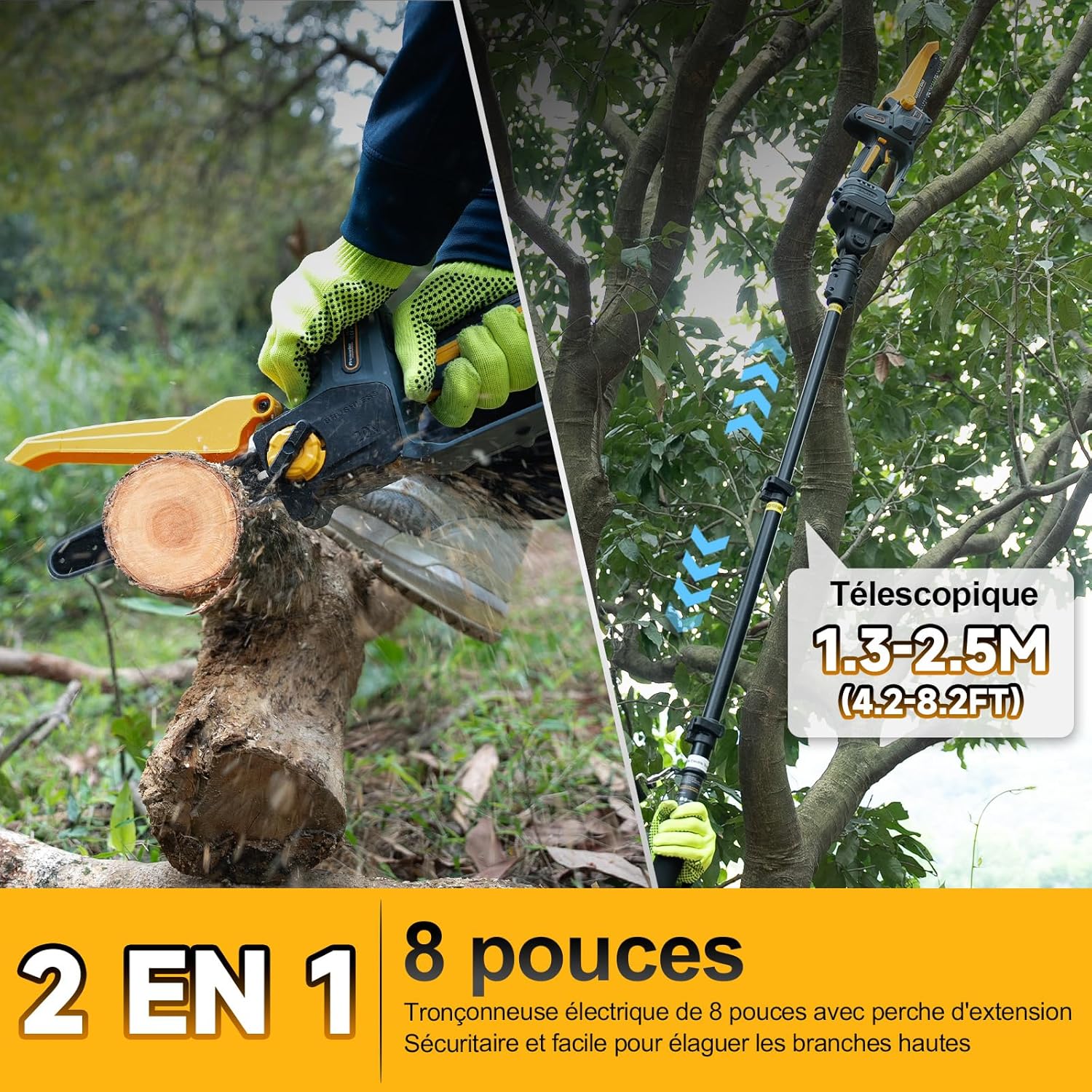Mini tronçonneuse sur perche - 8
