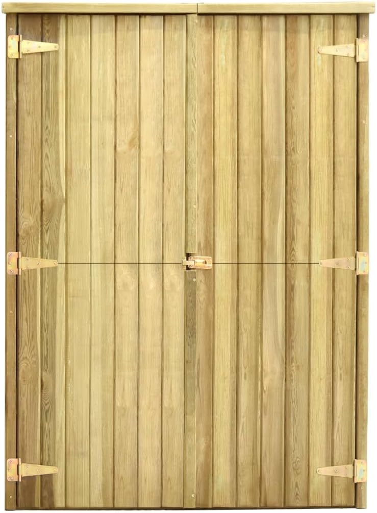 Abri de jardin - 123x50x171 cm - pin imprégné, extérieur/intérieur