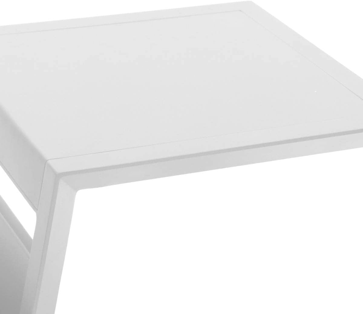 jardinite - table d'appoint Allure - 50x50 cm - acier blanc