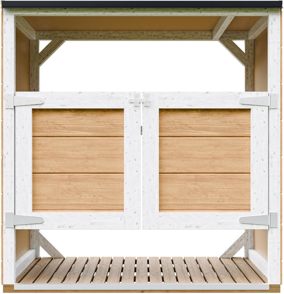 Abri de Jardin pour poubelles, Cache Poubelle extérieur 2x240L – Coffre de Rangement Exterieur, Armoire de Jardin, cabane de Jardin Exterieur – jardinite M980A-HARVEST Honey