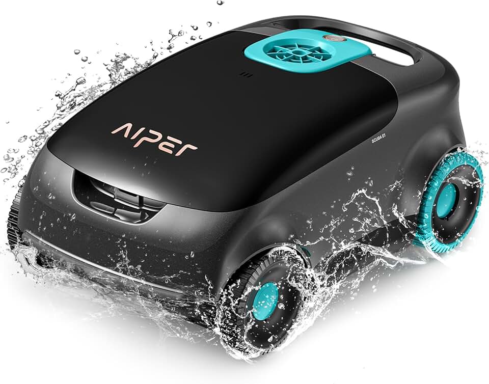 jardinite - Robot piscine sans fil - 100-130 min autonomie, filtration avancée, stationnement auto