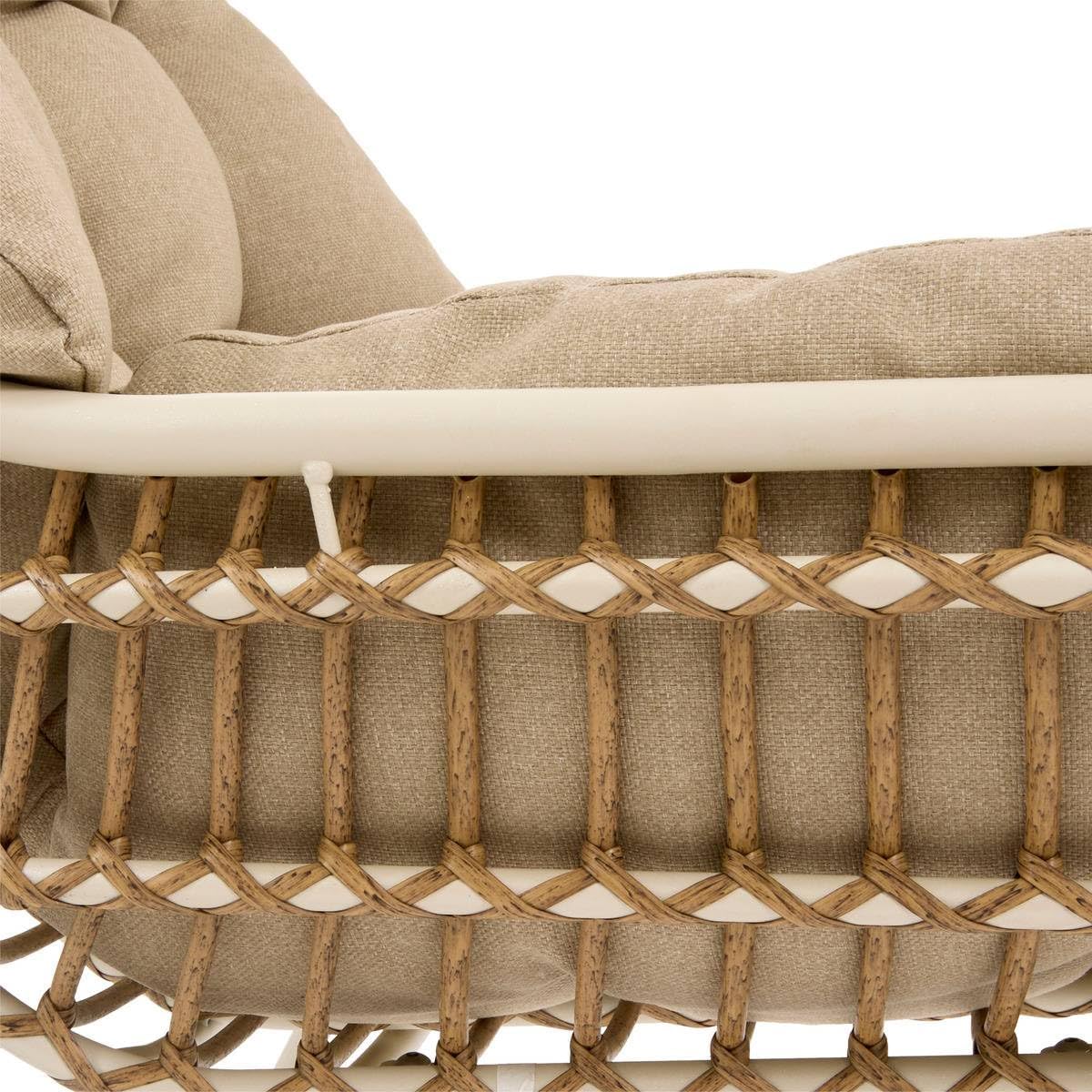 jardinite - Paopao Beige/Argile - salon 4 places - anti-rouille, coussins confortables