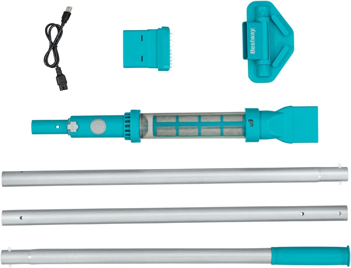 Aspirateur électrique rechargeable - Aquasurge - 6,10m - 50min d'autonomie, 2 têtes inclus