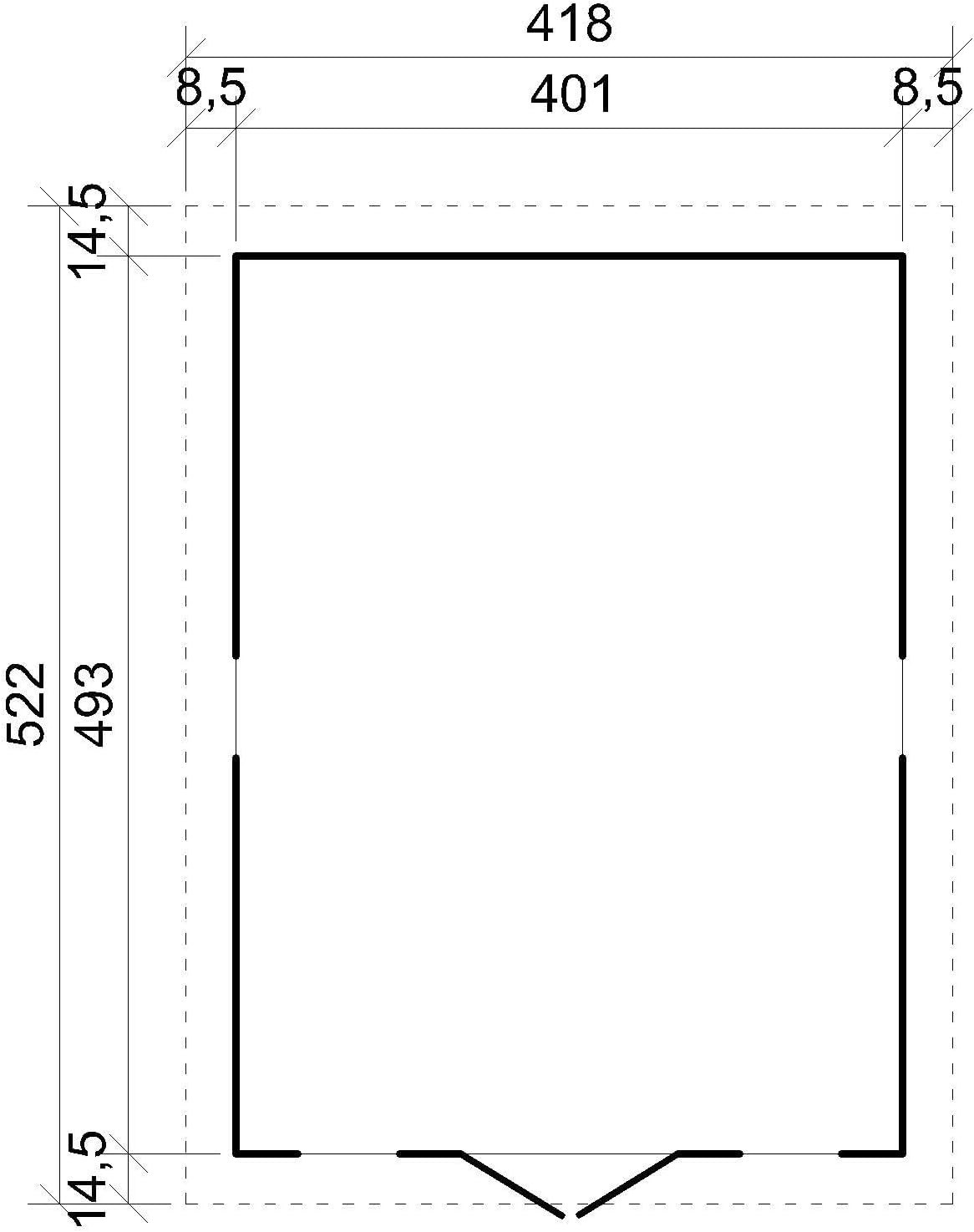 Abri de Jardin en Bois Exterieur avec Les PLANCHERS IMPRÉGNÉ- Maison de Jardin en Pin/épicéa-H246x418x522 cm/20 m²-Construction de Panneaux- Rangement pour vélos, Remise à Outils-jardinite M333 +M333G