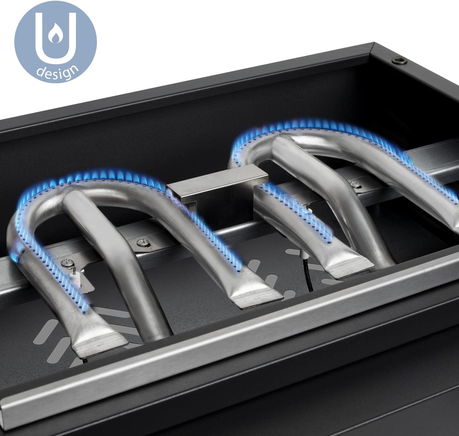 jardinite - plancha gaz 2 brûleurs - acier inox, fonte, jusqu'à 350°C - PLX1022