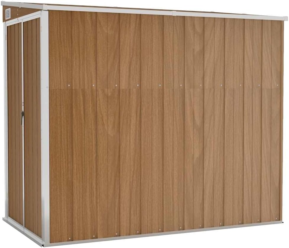 jardinite Abri de Jardin Mural Marron 118x194x178 cm Acier galvanisé, Maison & Jardin, Pelouses & Jardins, Vie en extérieur, Structures extérieures, Cabanes & abris de Jardin, Brun, (Poids 31.54KG)