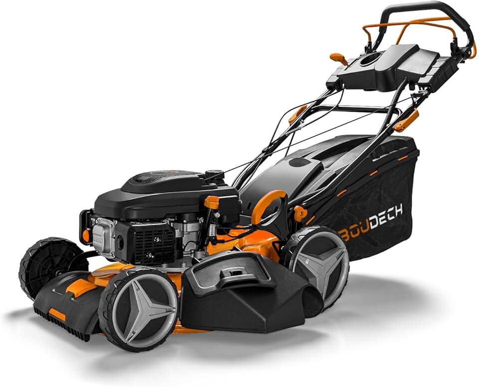 jardinite® Tondeuse automotrice 225cc 5.2p OHV 4 Temps avec e-Start Mulching 4in1 520mm Largeur de Coupe