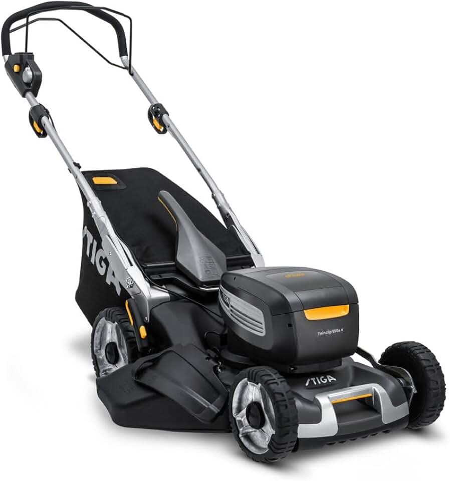 jardinite Twinclip 950e V Kit Tondeuse À Gazon À Batterie, 48 cm, 48 V – Lame Double Couche, 2 Batt. 7,5 Ah + Chargeur – Pelouses jusqu'à 1 100 m²