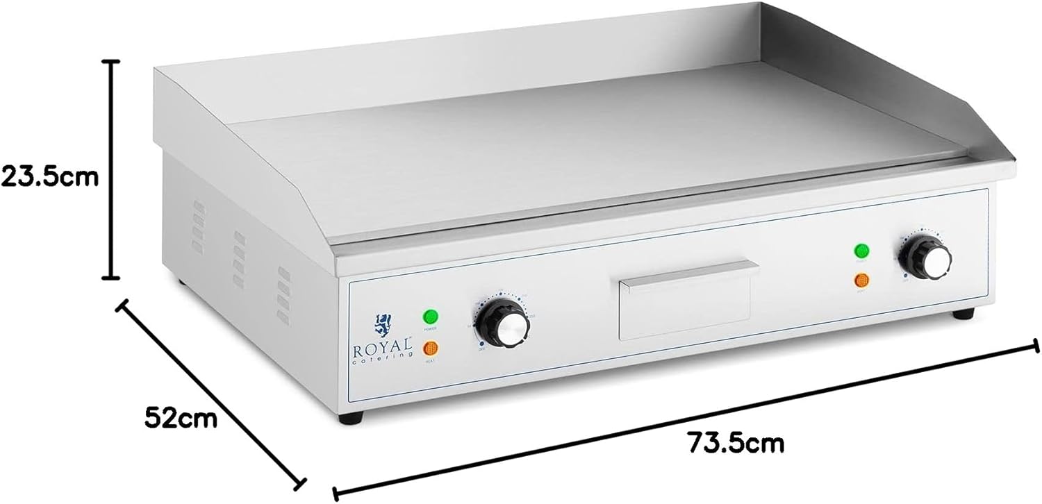 jardinite - plancha électrique pro, 727x420mm, 4400W, cuisson, 74242