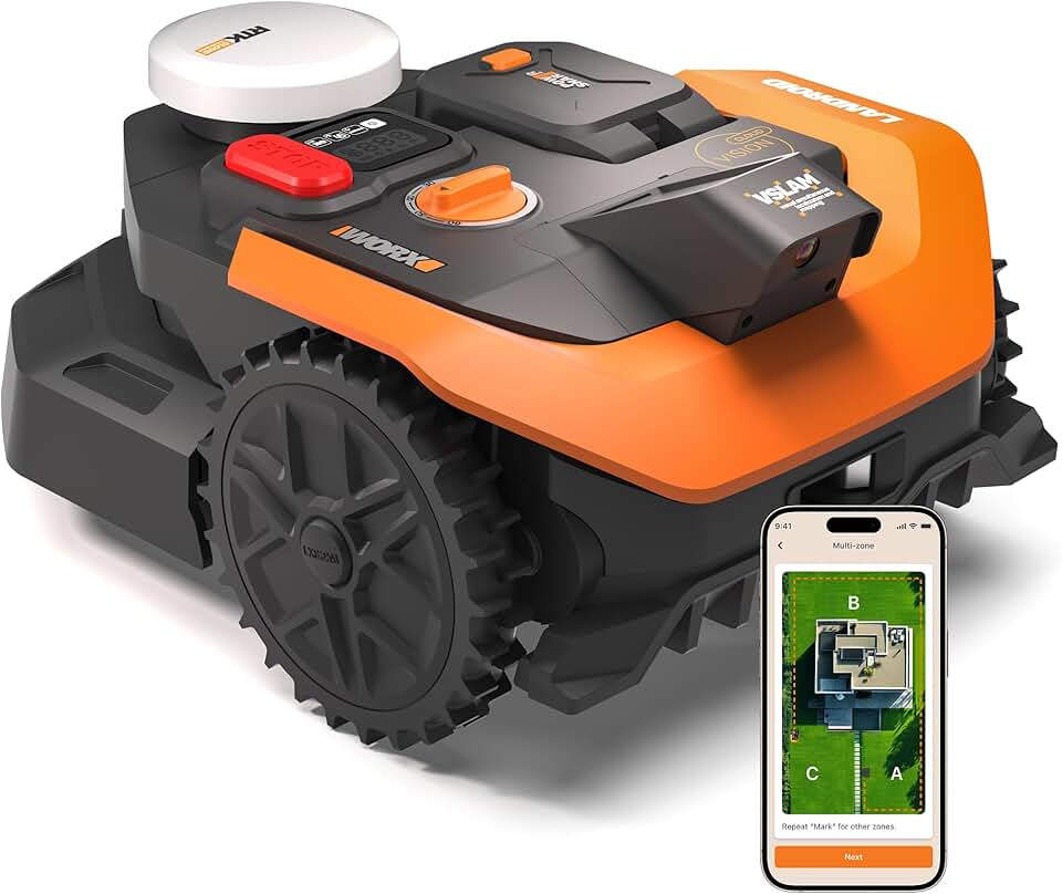 jardinite - Tondeuse robot Vision Cloud 2WD - 500m², IA, VSLAM+RTK, appli - WR305E