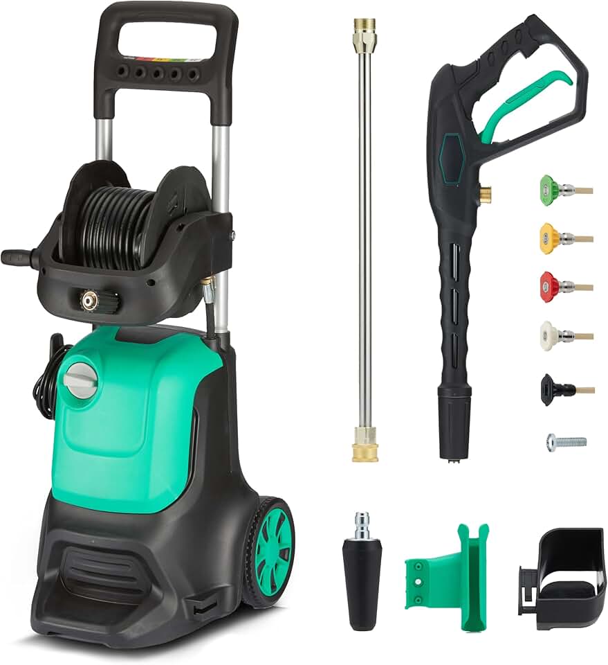 jardinite Basics - Nettoyeur haute pression série 2200 W - 145 bar, 500 l/h, vert