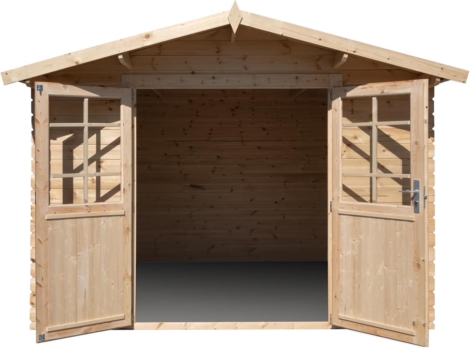 Abri de jardin bois - 7,5m² - structure solide, rangement pratique - INT018