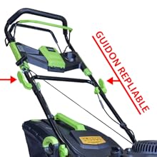 Tondeuse thermique guidon repliable pour un rangement simple
