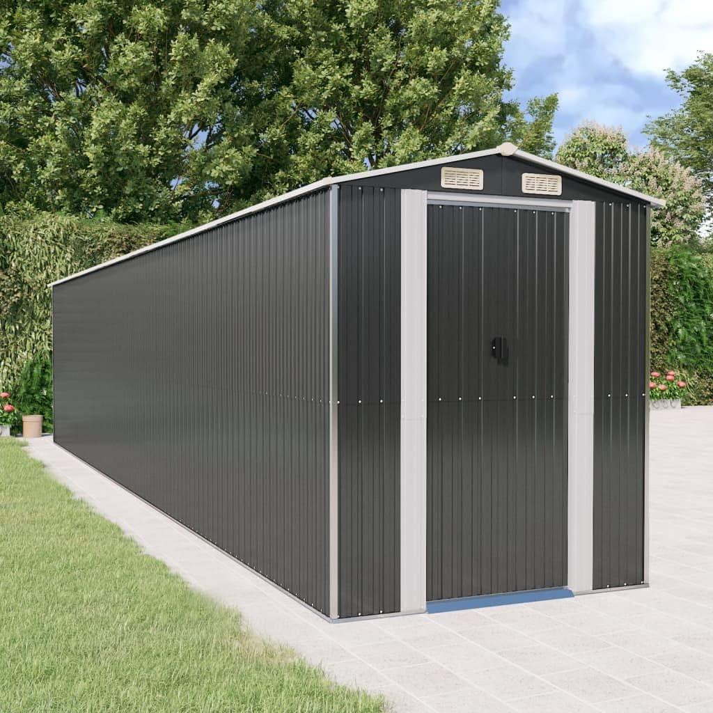 Abri de Jardin Anthracite - acier galvanisé - 192x938x223 cm - 3147458
