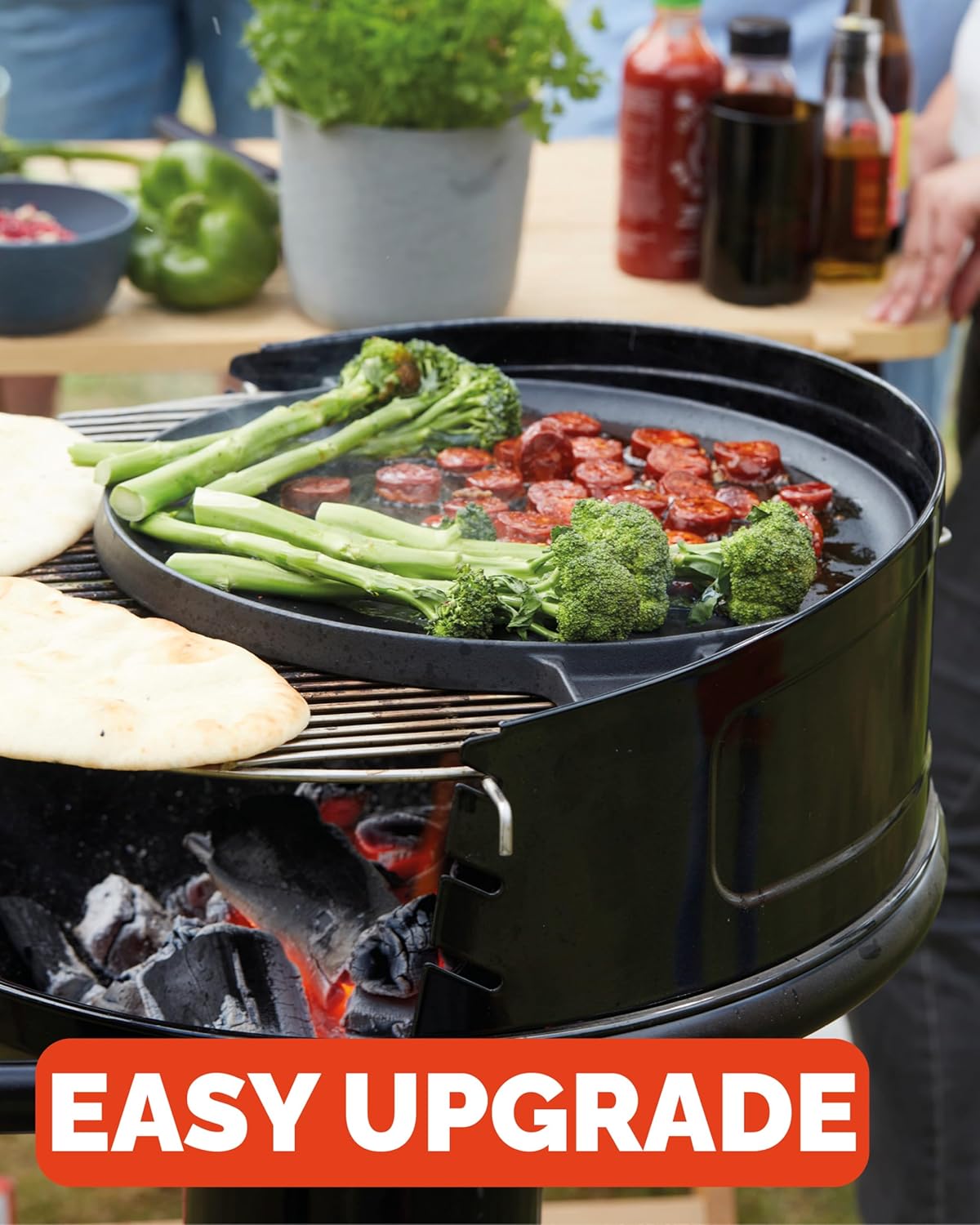 Barbecue charbon - acier émaillé - Ø40 cm - cuisson au charbon