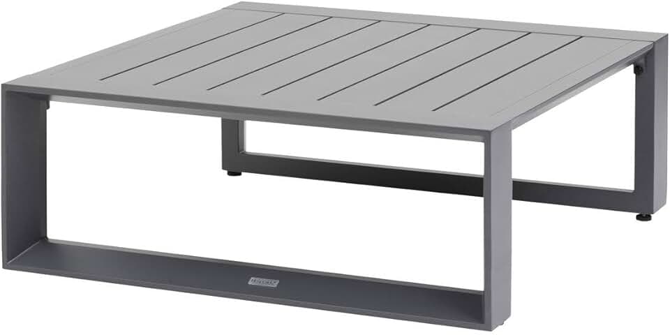 jardinite - Allure Graphite - 79x79x30cm - Table basse jardin alu