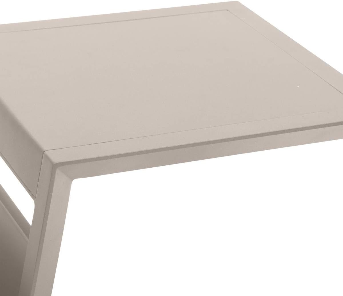 jardinite - Allure table de jardin carrée 55x45x55cm aluminium argile