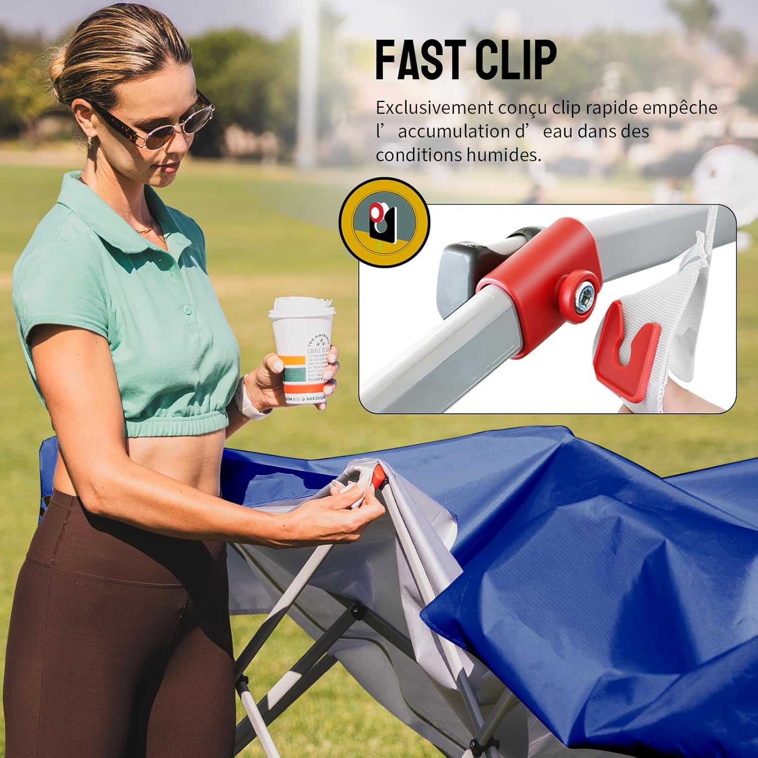 jardinite - tonnelle pliante 3x3m - imperméable, UPF 50+, 4 parois amovibles