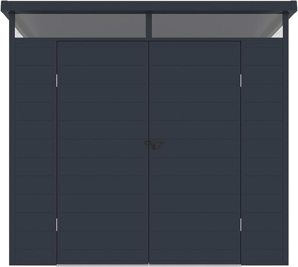 jardinite - Abri de jardin MINARO - 4,57 m² - résine anthracite avec plancher
