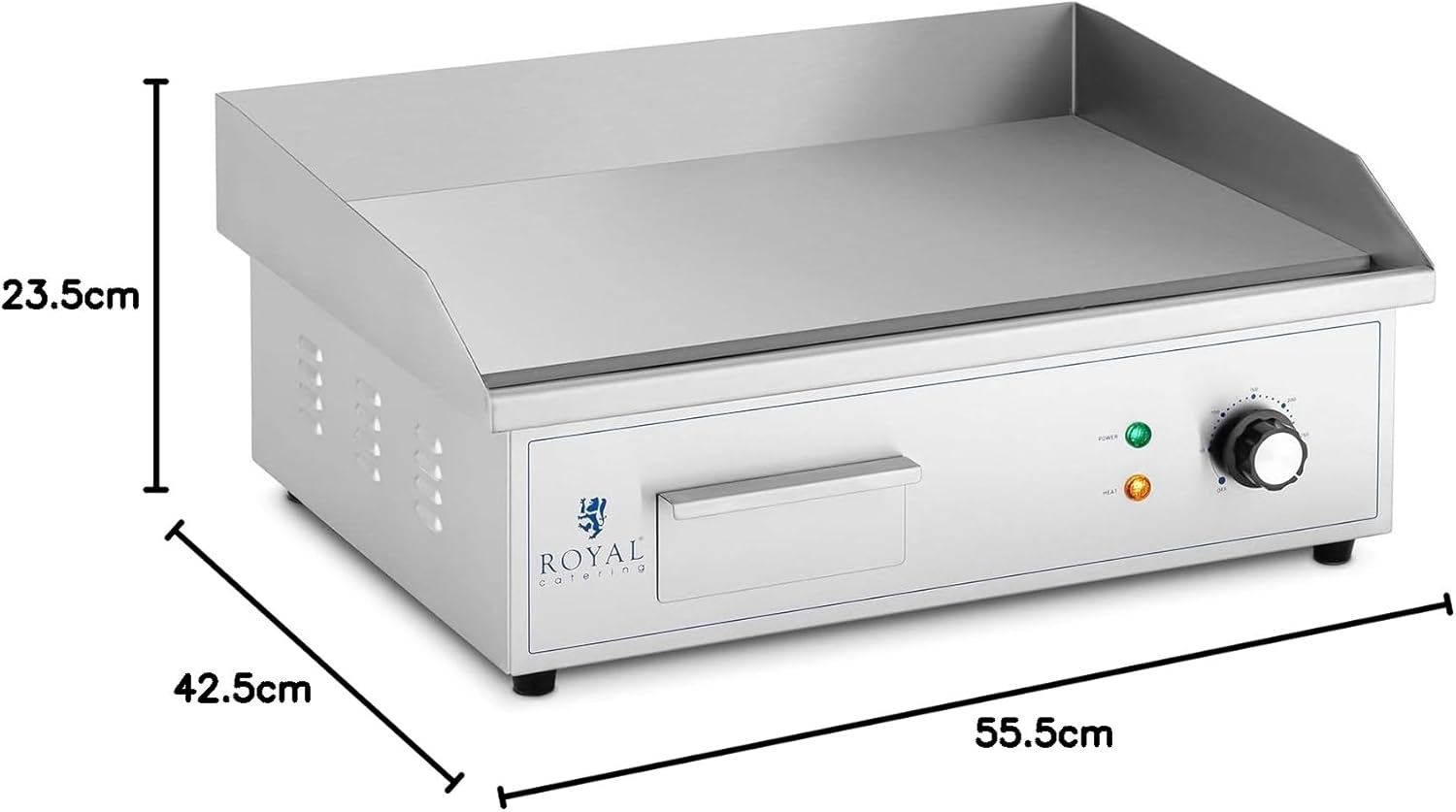 jardinite - plancha électrique pro 530x350 mm 3000W RCPG42-S