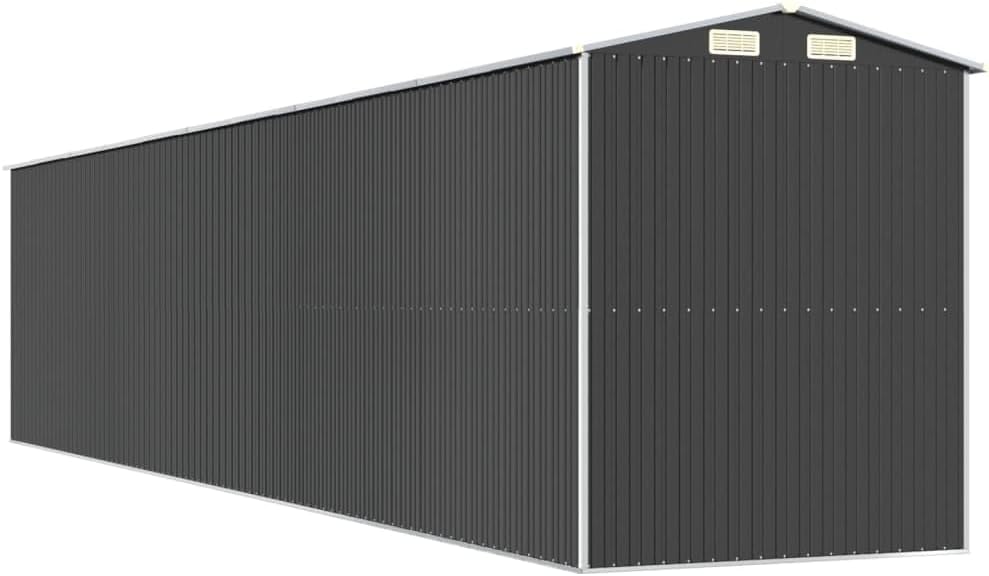 Abri de Jardin Anthracite - acier galvanisé - 192x938x223 cm - 3147458