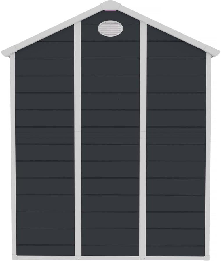 jardinite - Abri de Jardin Résine Texas 5.23 m² Anthracite - Ancrages Intérieurs - Antirouille/Anti-UV