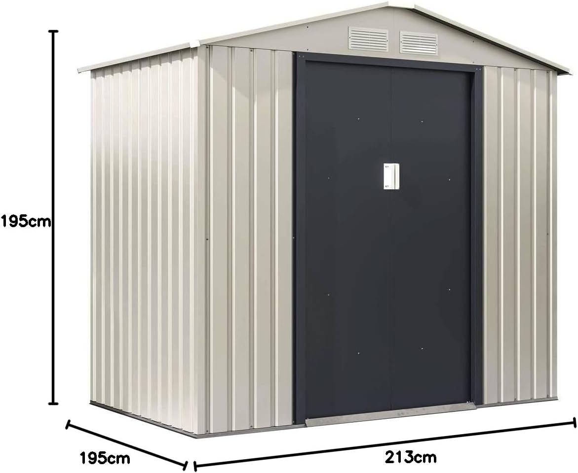 jardinite - Nebraska - abri métal 4,07 m² - double porte