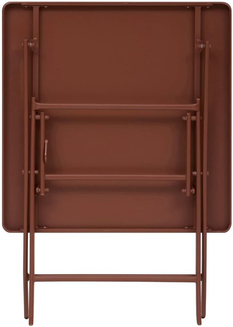 jardinite - Greensboro - 2 places 70x70cm - table pliante acier acajou