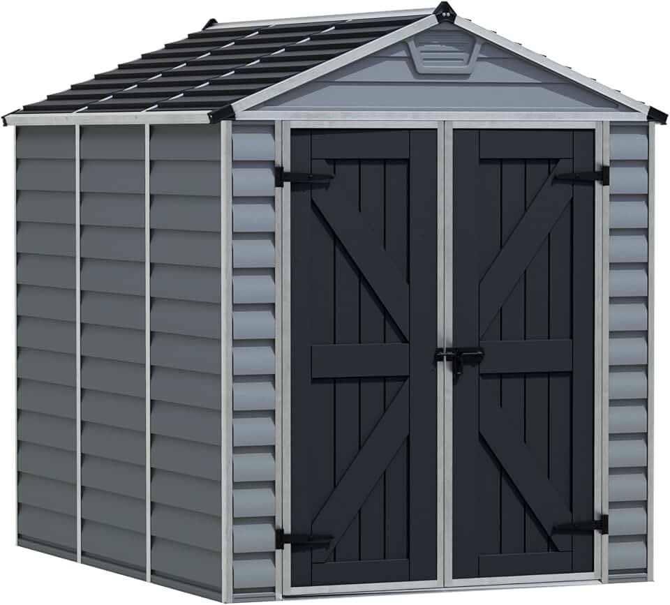jardinite by jardinite Abri de jardin en Kit jardinite 4.2m², Cadre en aluminium, panneaux en polycarbonate, Gris