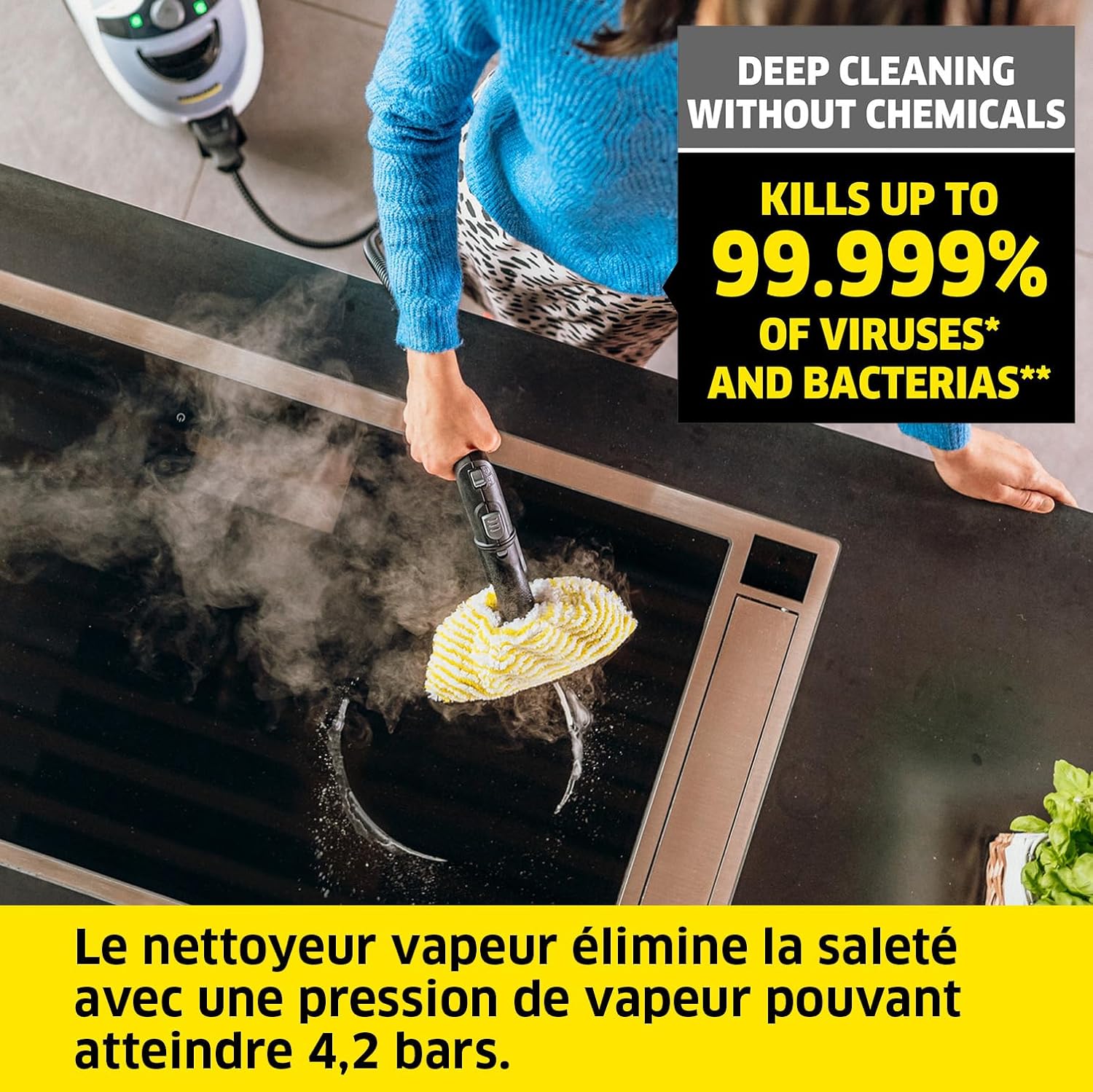 jardinite - SC 5 EasyFix Iron Plug - 0,5+1,5 L - Vapeur 4,2 bar, 150 m²
