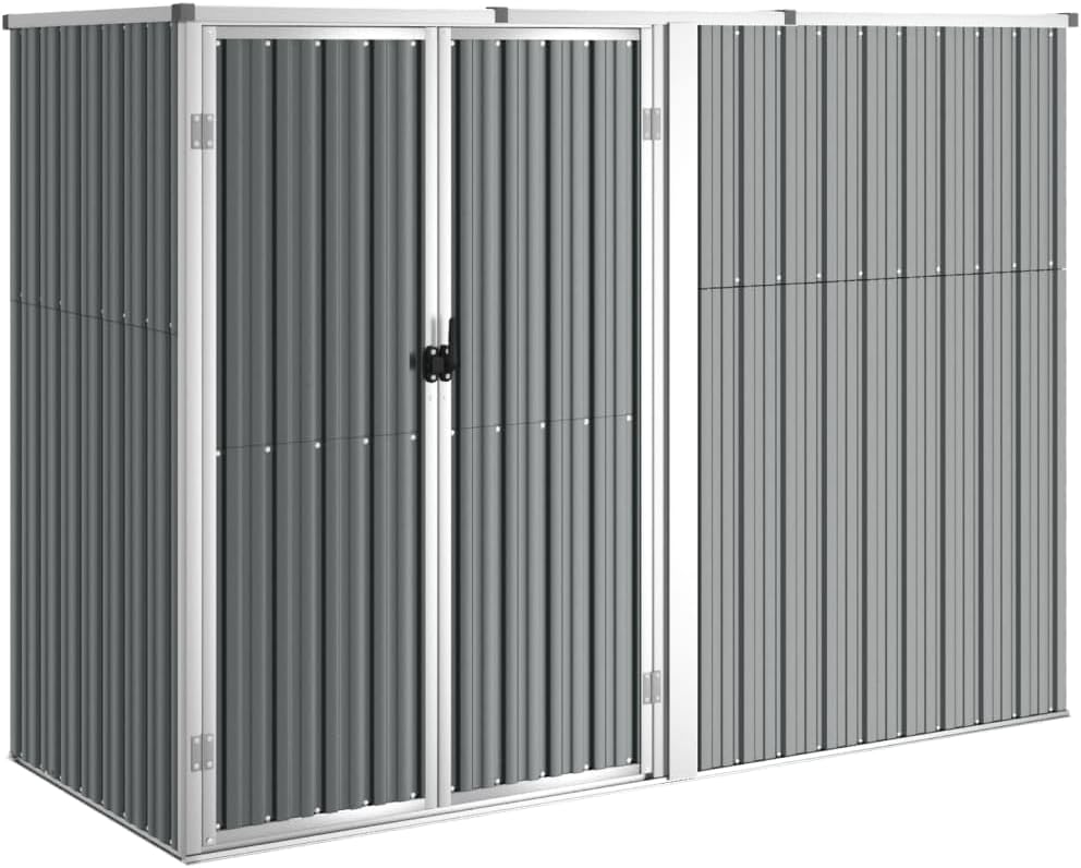 jardinite Abri à Outils de Jardin Gris 225x89x161 cm Acier galvanisé, Maison & Jardin, Pelouses & Jardins, Vie en extérieur, Structures extérieures, Cabanes & abris de Jardin, Gris, (Poids 36.62KG)