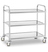 jardinite Chariot de service avec roulettes, 3 plateaux RCSW 3 (101 x 55 x 96,5 cm, capacité de charge 480 kg...