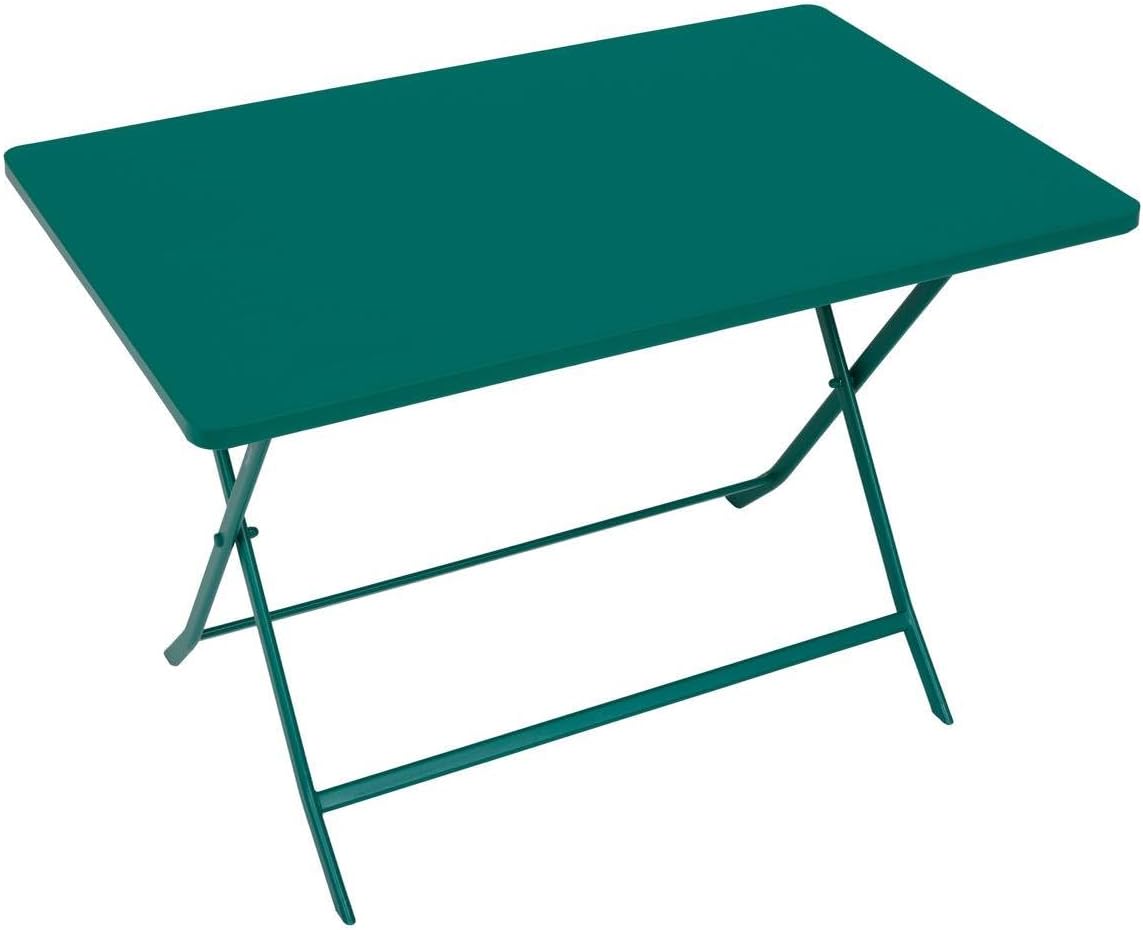 jardinite - Greensboro Opale - rectangulaire pliante 4 places - acier antirouille renforcé