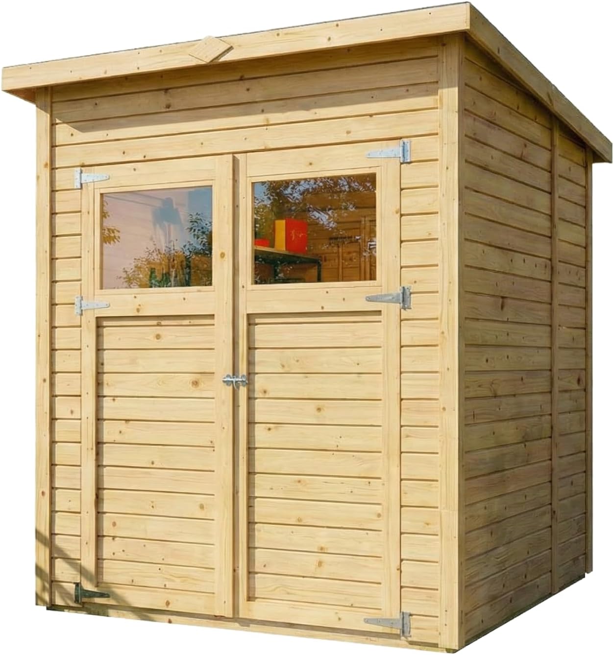 Cabane à Outils Mollie en Bois de la Marque Carlsson | Remise à Outils | abri de Jardin Exterieur | carré, Construction en Panneaux préfabriqués, cabane de Jardin, Toit monopente, épaisseur de la p