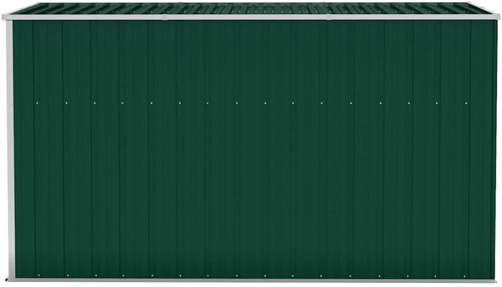 jardinite Abri de Jardin Mural Vert 118x288x178 cm Acier galvanisé,Structures extérieures, Cabanes & abris de Jardin,316225